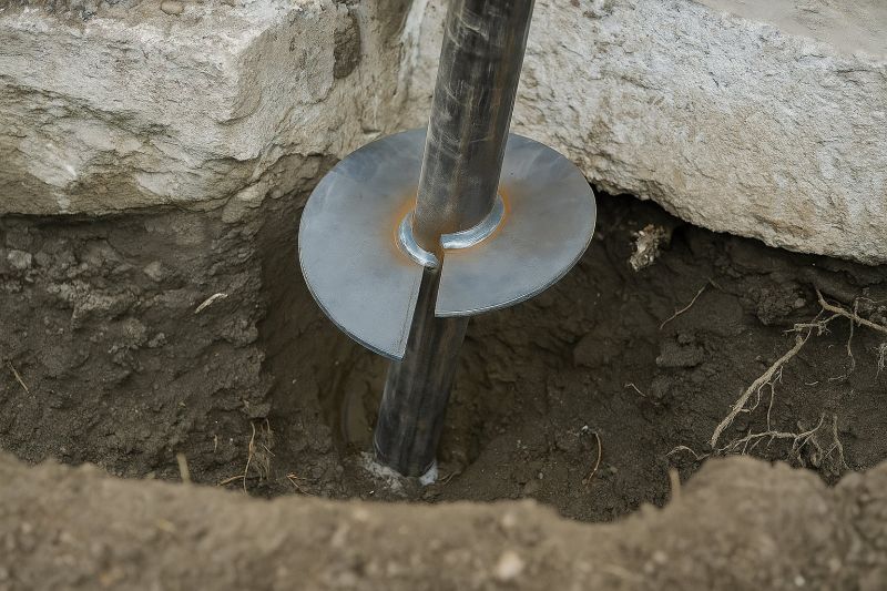 Helical Piers Installation